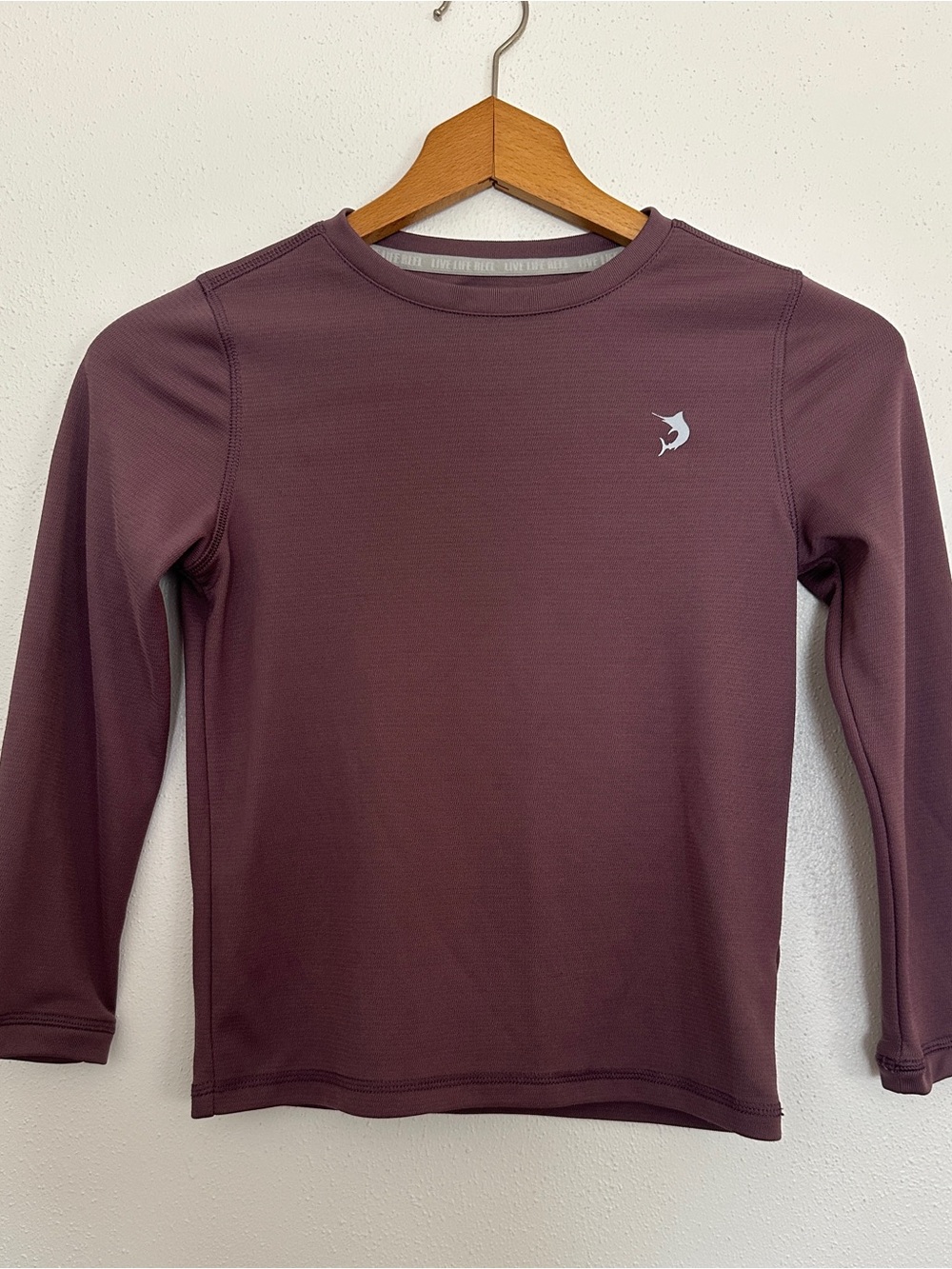 Reel Legends Boys Marlin Fishing Performance Shirt Maroon Small